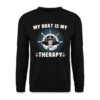 Kapitän Therapie Boot - Unisex Pullover - Schwarz - Vorne - Alina (178cm) & Michal (187cm)