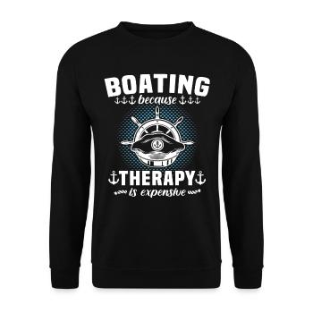 Kapitän Therapie Boot - Unisex Pullover - Schwarz - Vorne - Alina (178cm) & Michal (187cm)