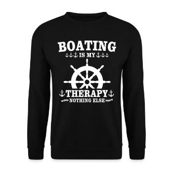 Kapitän Therapie Boot - Unisex Pullover - Schwarz - Vorne - Alina (178cm) & Michal (187cm)
