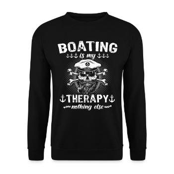 Kapitän Therapie Boot - Unisex Pullover - Schwarz - Vorne - Alina (178cm) & Michal (187cm)