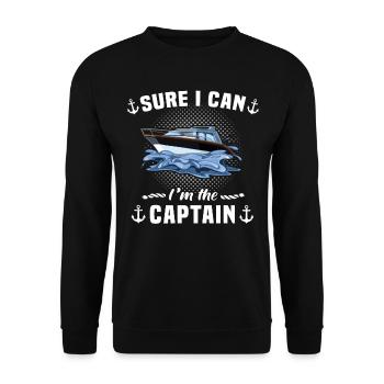 Bateau capitaine de bateau sport permis bateau - Sweat-shirt Unisexe - noir - Devant - Alina (178cm) & Michal (187cm)