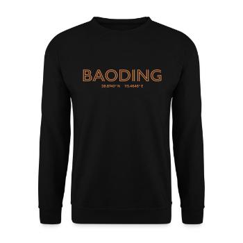 Coordonnées de China City - Baoding - Sweat-shirt Unisexe - noir - Devant - Alina (178cm) & Michal (187cm)