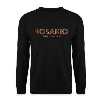 Argentina City coordinates - Rosario - Unisex Sweatshirt - black - Front - Alina (178cm) & Michal (187cm)