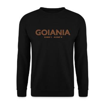 Coordonnées de la ville du Brésil - Goiania - Sweat-shirt Unisexe - noir - Devant - Alina (178cm) & Michal (187cm)