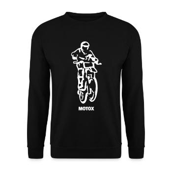 MOTOCROSS MOTX - Unisex Pullover - Schwarz - Vorne - Alina (178cm) & Michal (187cm)