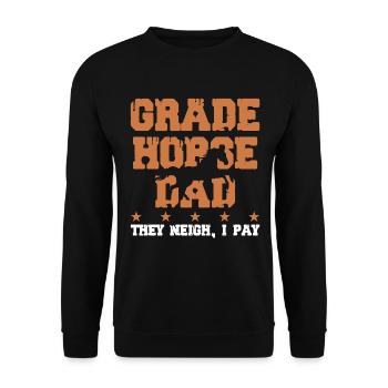Père du cheval - Grade Horse - Sweat-shirt Unisexe - noir - Devant - Alina (178cm) & Michal (187cm)