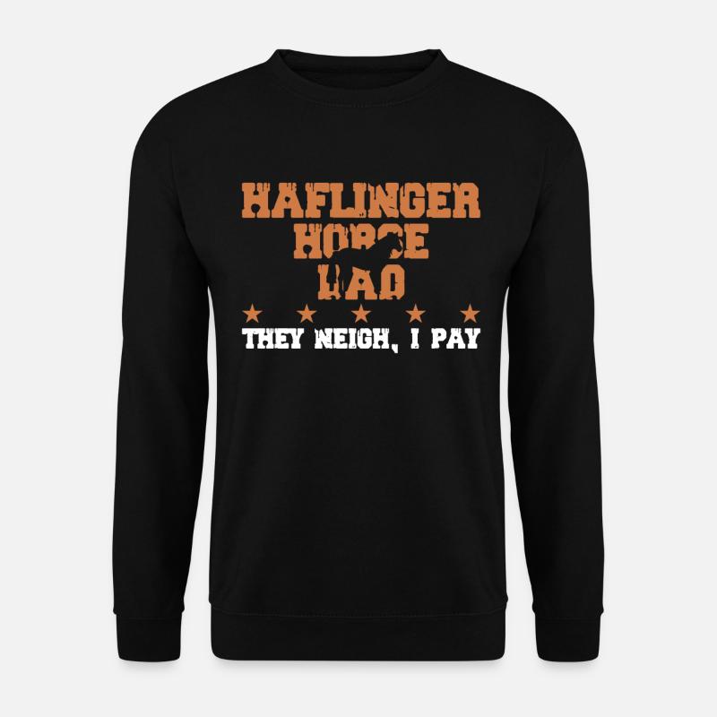 Pferdevater - Haflinger Pferd - Unisex Pullover - Schwarz