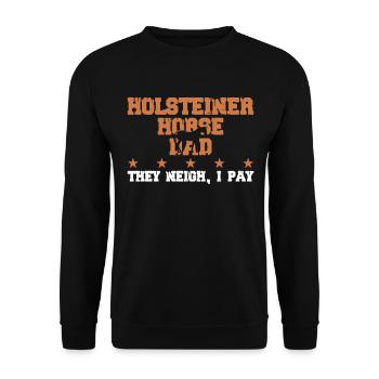 Pferdes Vater - Holsteiner Pferd - Sweat-shirt Unisexe - noir - Devant - Alina (178cm) & Michal (187cm)