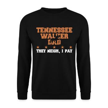 Horse Father - Tennessee Walker - Unisex Sweatshirt - black - Front - Alina (178cm) & Michal (187cm)
