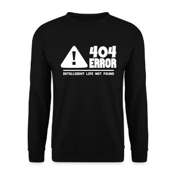 Computer and programmer geek. 404 Errors - Unisex Sweatshirt - black - Front - Alina (178cm) & Michal (187cm)