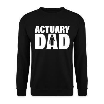Job - Actuary Dad - Unisex Sweatshirt - black - Front - Alina (178cm) & Michal (187cm)