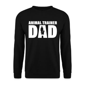 Job - Animal Trainer Papa - Unisex Sweatshirt - black - Front - Alina (178cm) & Michal (187cm)