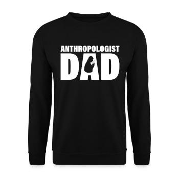 Job - Anthropologist Papa - Unisex Sweatshirt - black - Front - Alina (178cm) & Michal (187cm)