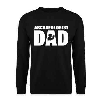 Job - Father of the archaeologist - Unisex Sweatshirt - black - Front - Alina (178cm) & Michal (187cm)