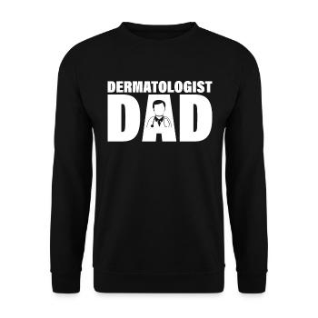 Job - Dermatologist Papa - Unisex Sweatshirt - black - Front - Alina (178cm) & Michal (187cm)