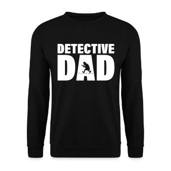 Job - Detective Dad - Unisex Pullover - Schwarz - Vorne - Alina (178cm) & Michal (187cm)
