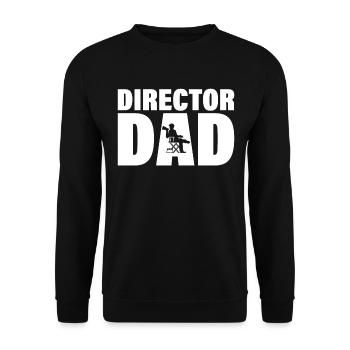 Job - Director Papa - Unisex Sweatshirt - black - Front - Alina (178cm) & Michal (187cm)