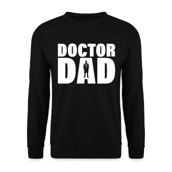 Job - Docteur Papa - Sweat-shirt Unisexe - noir - Devant - Alina (178cm) & Michal (187cm)