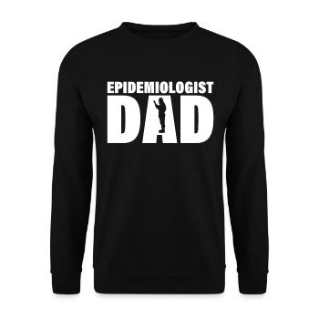 Job - Epidemiologist Papa - Unisex Sweatshirt - black - Front - Alina (178cm) & Michal (187cm)