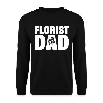 Job - Florist Vater - Unisex Pullover - Schwarz - Vorne - Alina (178cm) & Michal (187cm)