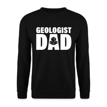 Job - Geologe Papa - Unisex Pullover - Schwarz - Vorne - Alina (178cm) & Michal (187cm)