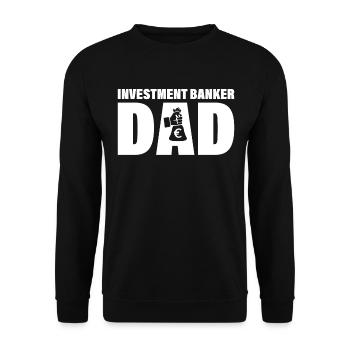 Emploi - Banquier d’affaires Papa - Sweat-shirt Unisexe - noir - Devant - Alina (178cm) & Michal (187cm)
