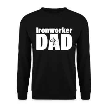 Job - Ironworker father - Unisex Sweatshirt - black - Front - Alina (178cm) & Michal (187cm)
