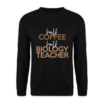 Professeur de biologie du demi-café - Sweat-shirt Unisexe - noir - Devant - Alina (178cm) & Michal (187cm)