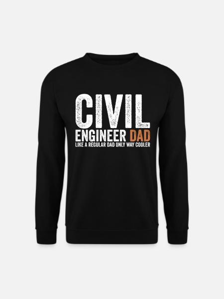 Vater - Bauingenieur - Unisex Pullover - Schwarz