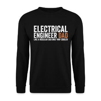 Papa - Elektroingenieur - Unisex Pullover - Schwarz - Vorne - Alina (178cm) & Michal (187cm)