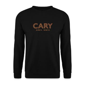 USA City Coordinates - Cary - Unisex Sweatshirt - black - Front - Alina (178cm) & Michal (187cm)