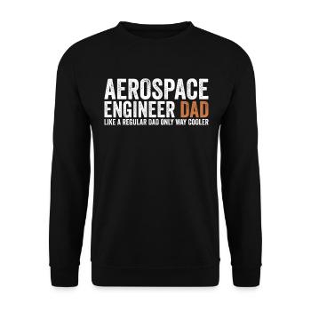 Père - ingénieur aérospatial - Sweat-shirt Unisexe - noir - Devant - Alina (178cm) & Michal (187cm)