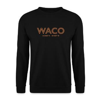 Coordonnées de la ville des États-Unis - Waco - Sweat-shirt Unisexe - noir - Devant - Alina (178cm) & Michal (187cm)