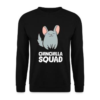 Chinchilla - Chinchilla Squad - Unisex Sweatshirt - black - Front - Alina (178cm) & Michal (187cm)