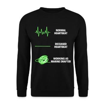 Artisan de marine - Sweat-shirt Unisexe - noir - Devant - Alina (178cm) & Michal (187cm)