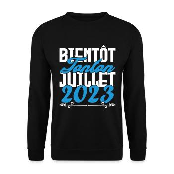 Annonce grossesse. bientôt Tonton Juillet 2023. - Sweat-shirt Unisexe - noir - Devant - Alina (178cm) & Michal (187cm)