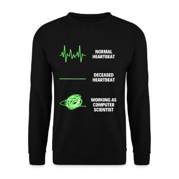 Computer Scientist Funny Computer Scientists - Unisex Sweatshirt - black - Front - Alina (178cm) & Michal (187cm)