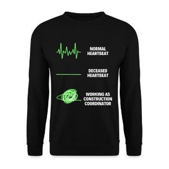 Construction Coordinator Construction Manager Jobs - Unisex Pullover - Schwarz - Vorne - Alina (178cm) & Michal (187cm)