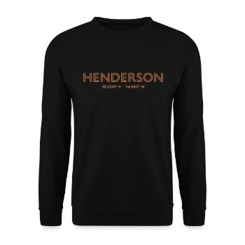 Coordonnées de la ville des États-Unis - Henderson - Sweat-shirt Unisexe - noir - Devant - Alina (178cm) & Michal (187cm)
