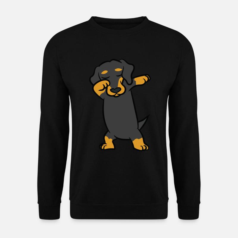 Dachshund - dance, dab, dabbing - Unisex Sweatshirt - black