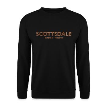 Coordonnées de la ville des États-Unis - Scottsdale - Sweat-shirt Unisexe - noir - Devant - Alina (178cm) & Michal (187cm)