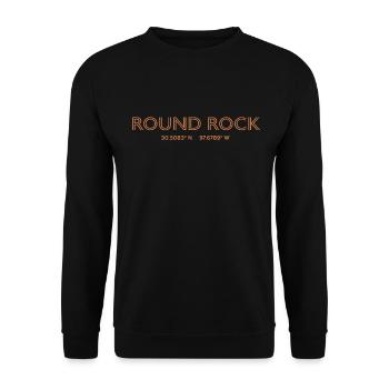 Coordonnées de la ville des États-Unis - Round Rock - Sweat-shirt Unisexe - noir - Devant - Alina (178cm) & Michal (187cm)