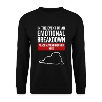 Émotionnel - Bureau du chien - Sweat-shirt Unisexe - noir - Devant - Alina (178cm) & Michal (187cm)
