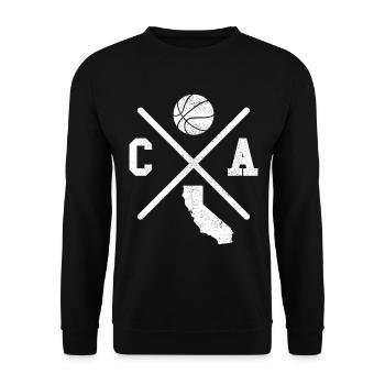 CA USA - Basketteur californien - Sweat-shirt Unisexe - noir - Devant - Alina (178cm) & Michal (187cm)