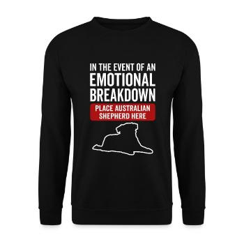 Émotionnel - Berger australien - Sweat-shirt Unisexe - noir - Devant - Alina (178cm) & Michal (187cm)