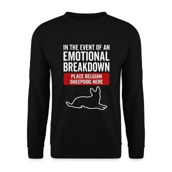 Emotional - Dog Belgian Shepherd Dog - Unisex Sweatshirt - black - Front - Alina (178cm) & Michal (187cm)