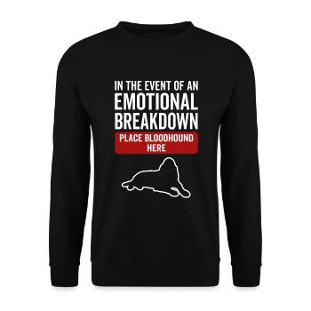 Émotionnel - Dog Bloodhound - Sweat-shirt Unisexe - noir - Devant - Alina (178cm) & Michal (187cm)