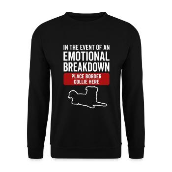 Émotionnel - Chien border Collie - Sweat-shirt Unisexe - noir - Devant - Alina (178cm) & Michal (187cm)