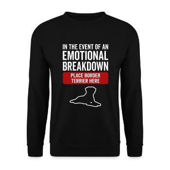 Emotional - Hundegrenze Terrier - Unisex Pullover - Schwarz - Vorne - Alina (178cm) & Michal (187cm)