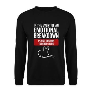Emotional - Dog Boston Terrier - Unisex Sweatshirt - black - Front - Alina (178cm) & Michal (187cm)